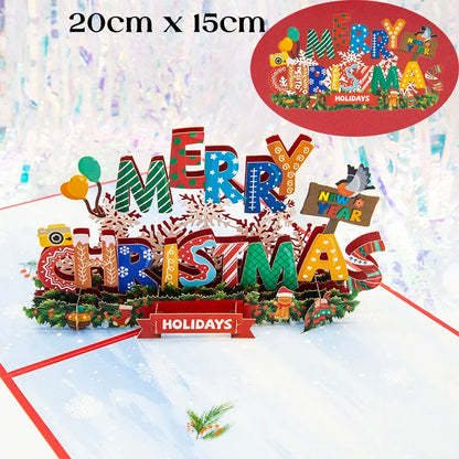 carte pop up noel