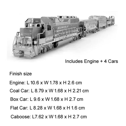 Ensemble de Puzzle 3D en métal, Locomotive américaine Uss Roosevelt, modèle de perçage d'huile, cadeau pour enfants, 14 + jeux de voyage, jouets de bricolage
