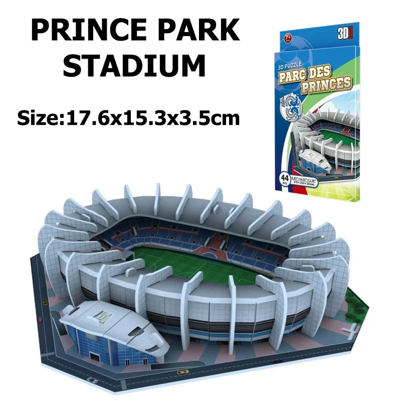 Jouets de Puzzle 3D pour enfants, simulation de terrain de Football, modèle de construction en papier, éducation précoce, capacité pratique, cadeaux pour fans de Football TMZ