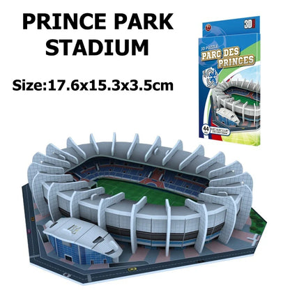 Jouets de Puzzle 3D pour enfants, simulation de terrain de Football, modèle de construction en papier, éducation précoce, capacité pratique, cadeaux pour fans de Football TMZ