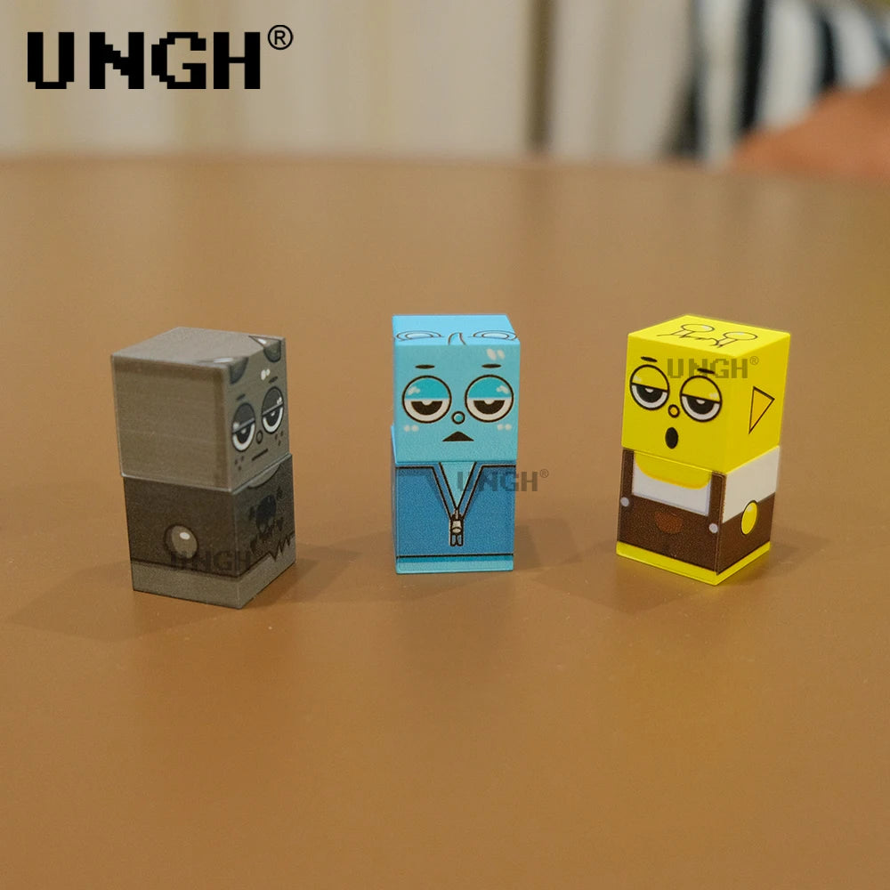 UNGH bloc magnétique figurines poupée homme bloc de Construction aimant Puzzle jouet ensemble de Construction tige Construction bricolage jouet éducatif cadeaux