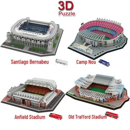 Un grand modèle de puzzle de stade en papier 3D pour les fans de football passionnés pour combattre à votre équipe à domicile