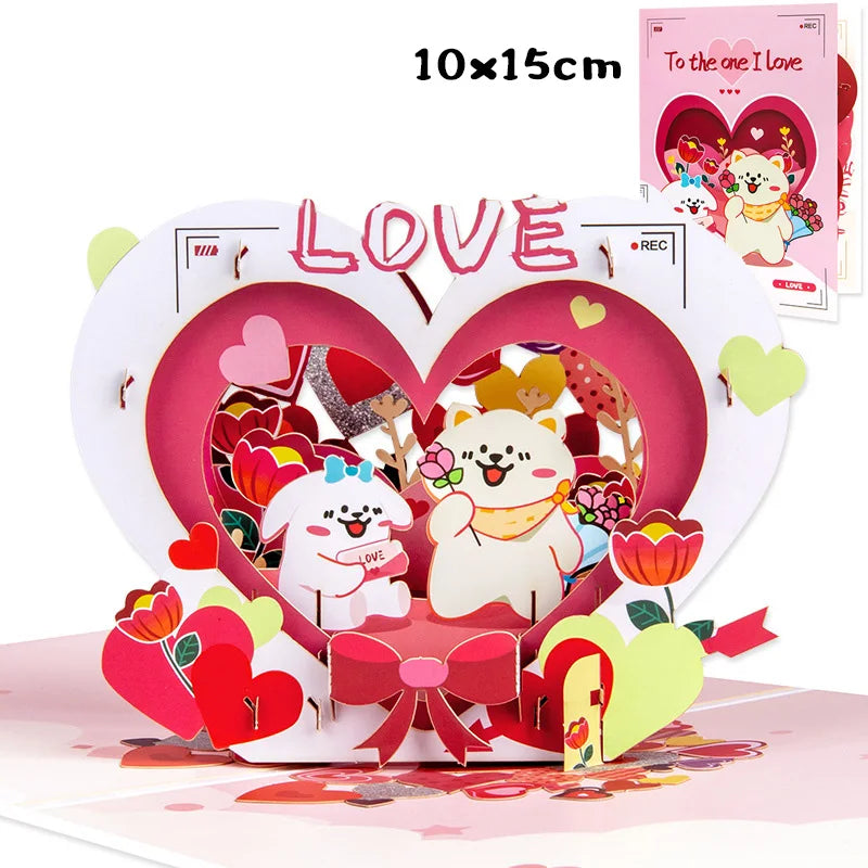 Carte pop up amour
