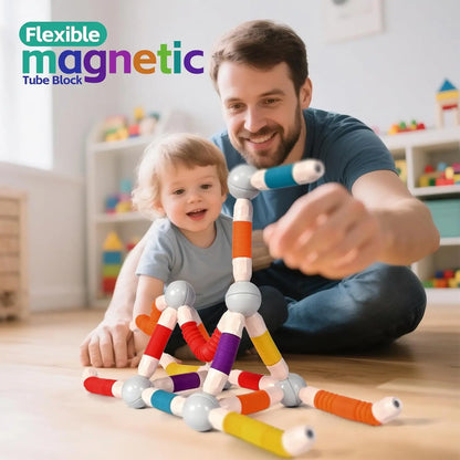 Jeu de construction magnétique 25 pièces flexibles