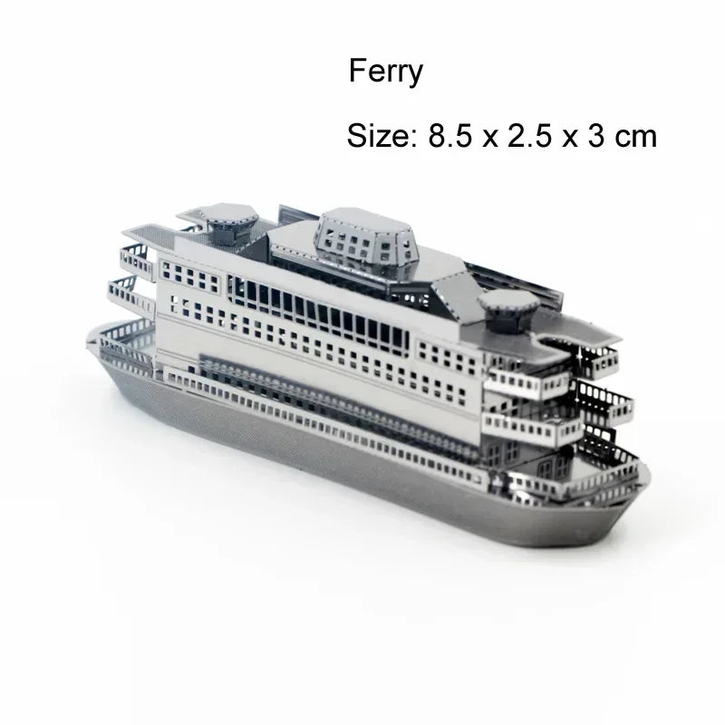 Mini Puzzle 3D en métal pour enfants, 14 + manuel, bricolage, destructeur de classe Star Ferry Burke, modèle à assembler Bauhinia, jouets éducatifs
