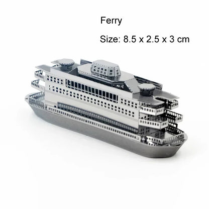 Mini Puzzle 3D en métal pour enfants, 14 + manuel, bricolage, destructeur de classe Star Ferry Burke, modèle à assembler Bauhinia, jouets éducatifs