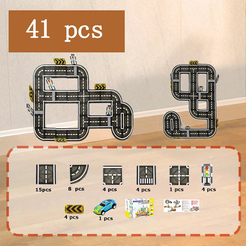 Ce jeu de construction magnétique voitures