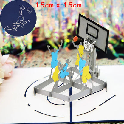 Carte pop up anniversaire, fleurs, animeaux