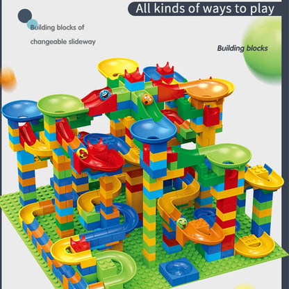 88-514 pièces blocs de course en marbre labyrinthe balle piste jouet Compatible blocs de construction de ville entonnoir blocs coulissants jouets briques à monter soi-même jouets