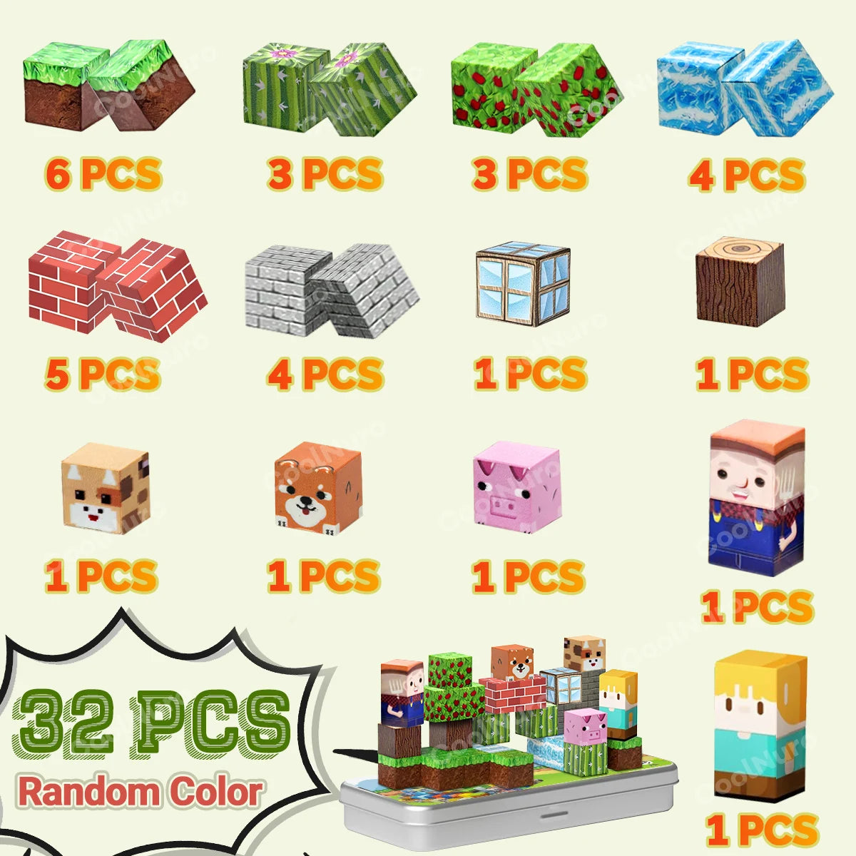 bloc de construction magnétique