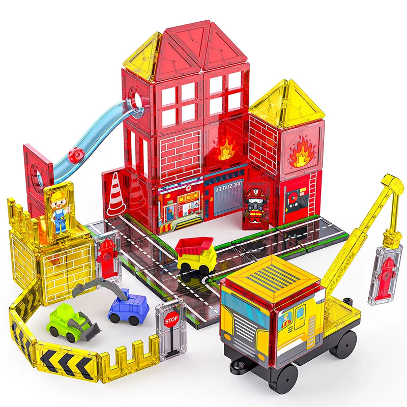 Jeu construction magnétique pompier