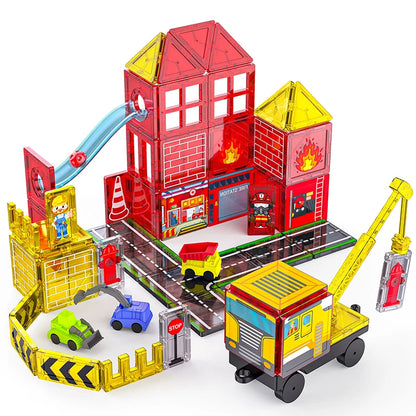Jeu construction magnétique pompier