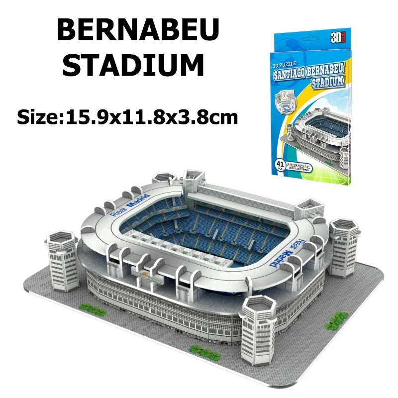 Jouets de Puzzle 3D pour enfants, simulation de terrain de Football, modèle de construction en papier, éducation précoce, capacité pratique, cadeaux pour fans de Football TMZ