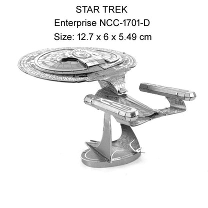 Modèle d'assemblage en métal, Puzzle 3D, Raptor Enterprise NCC-1701, bateau Krigen, artisanat fait à la main, cadeaux de Festival