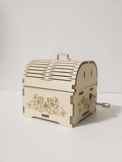 Puzzle 3d en bois, boîte à musique trésor à la main, vous êtes mon soleil, kit de modèle d'assemblage fait à la main, vacances, anniversaires, cadeaux de noël