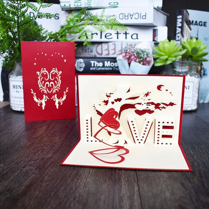Carte pop up amour