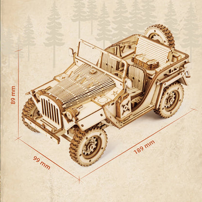 Modèle d'échelle de puzzle en bois de voiture 3D de voiture classique, kit de modèle de bricolage, cadeau artisanal, décoration de la maison, kit de modèle mécanique, jouet de construction