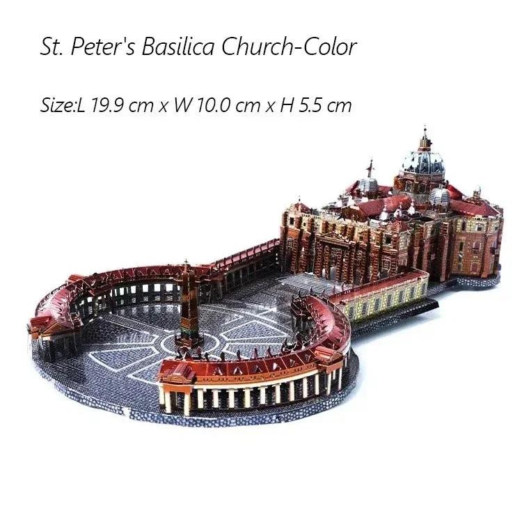 Puzzle 3D en métal, tour Yue Yang, Architecture classique chinoise, Kits de modèles d'assemblage, bricolage, découpé au Laser, jouet pour enfants et adultes