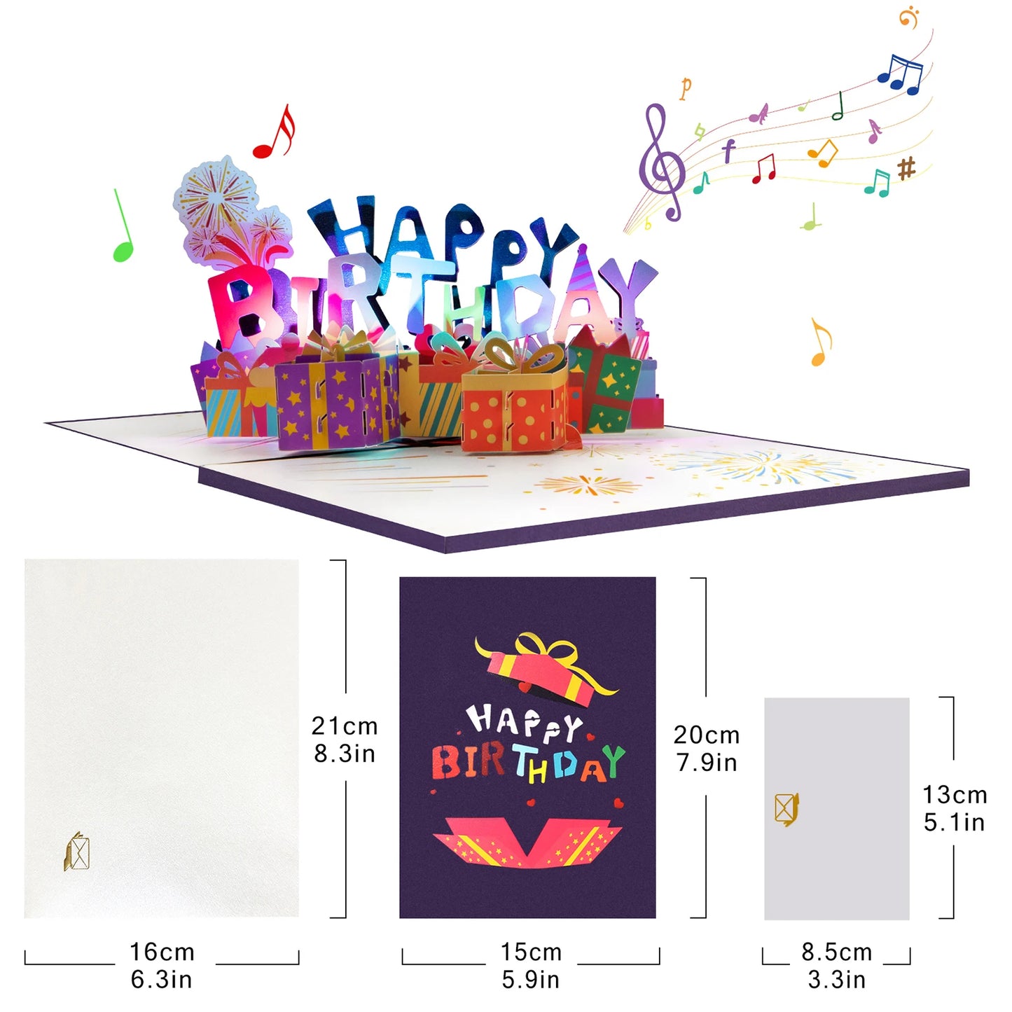 Carte postale pop up avec musique