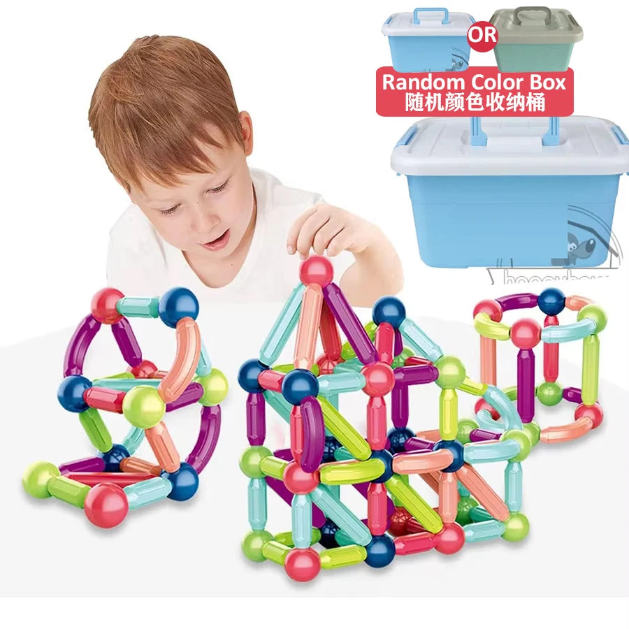 Jeu de construction magnétique montessori 50 pices sans box