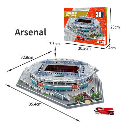 Un grand modèle de puzzle de stade en papier 3D pour les fans de football passionnés pour combattre à votre équipe à domicile