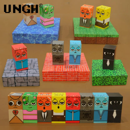 blocs de construction magnétique personnages et bioms à craft
