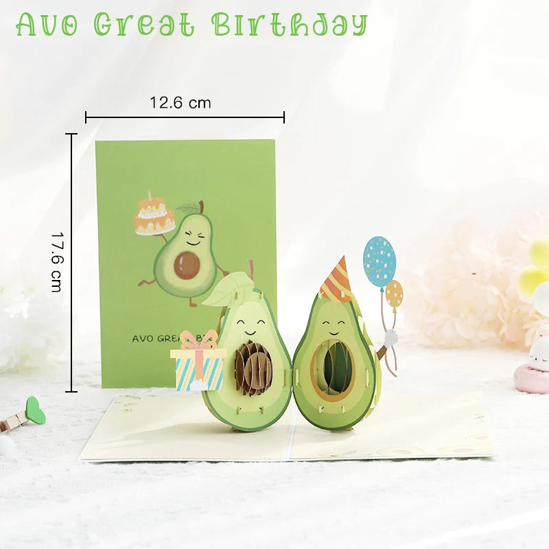 Carte pop up anniversaire, fleurs, animeaux
