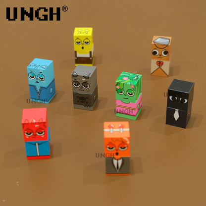 UNGH bloc magnétique figurines poupée homme bloc de Construction aimant Puzzle jouet ensemble de Construction tige Construction bricolage jouet éducatif cadeaux