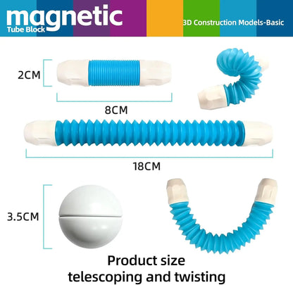 Jeu de construction magnétique 25 pièces flexibles