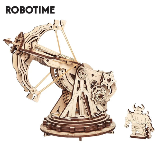 Robotime – Puzzle 3D en bois, armes de siège médiévales, ensemble d'assemblage, cadeau pour enfants et adolescents, jouet de stratégie de guerre pour adultes KW401 KW801