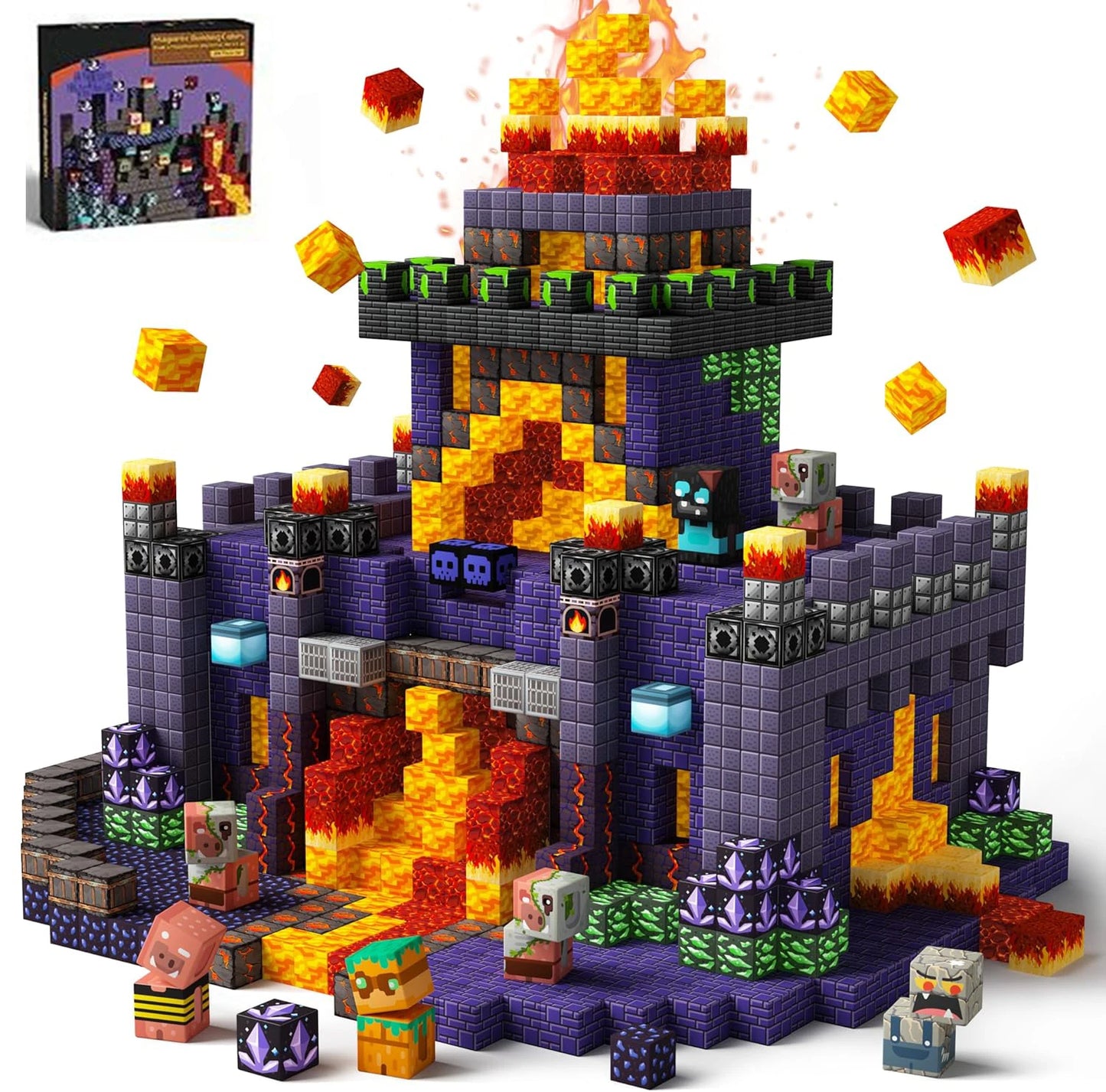 Bloc de construction magnétique craft, nether