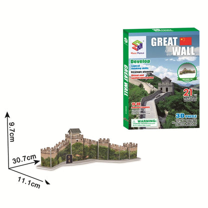Jouets éducatifs Puzzles 3D jouets enfants développement intellectuel mondes Construction de bâtiments célèbres Puzzles 3D jouet