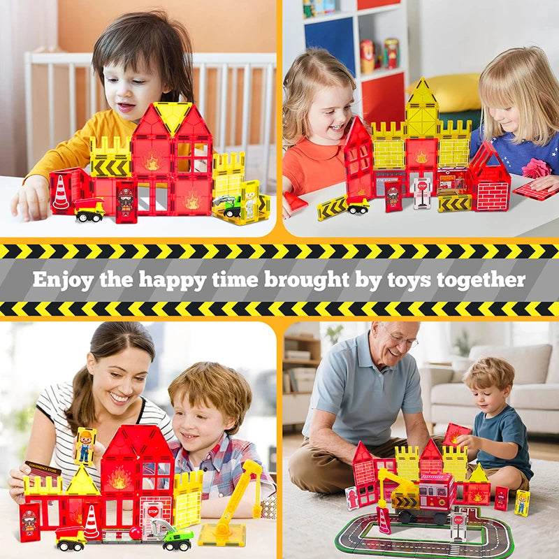 Jeu construction magnétique pompier