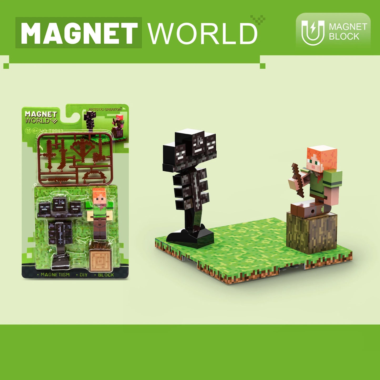Bloc de construction magnétique craft