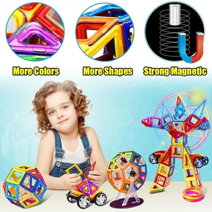 Jeu de construction magnétique de différentes tailles