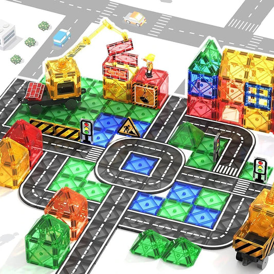 Ce jeu de construction magnétique voitures