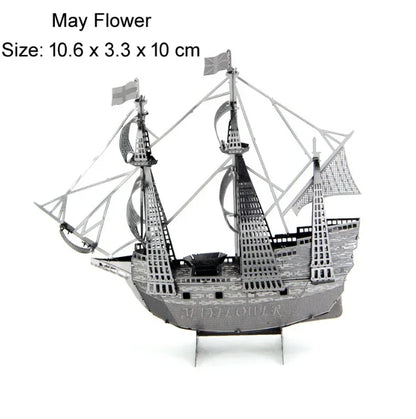 Kit de modèle de Puzzle en métal 3D, bateau, bricolage, découpé au Laser, jouet pour enfants
