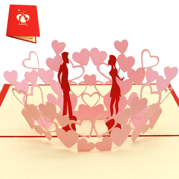 Carte pop up amour