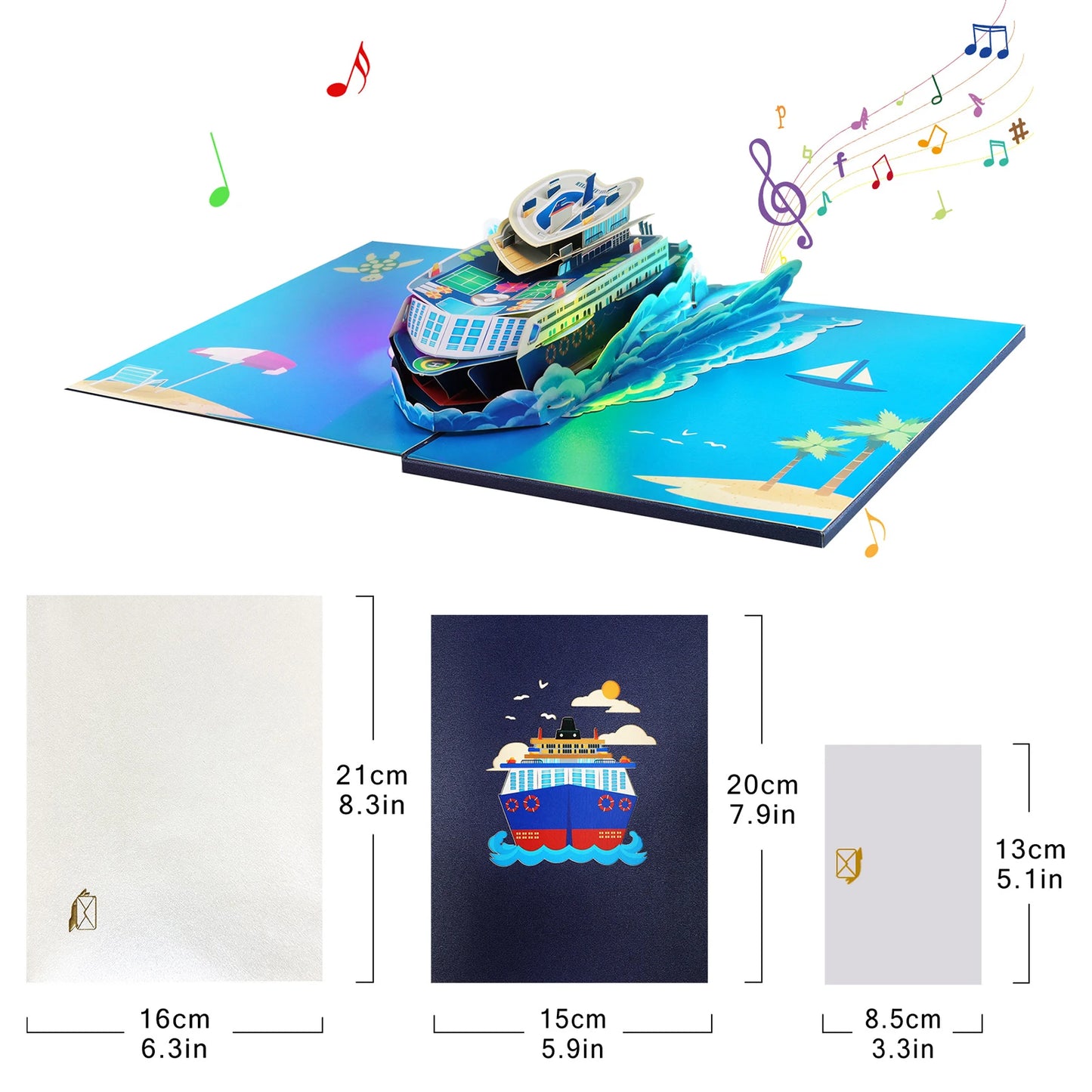 Carte pop up musicales anniversaire