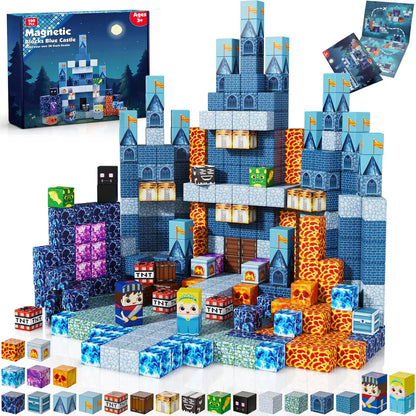 Blocs de construction magnétiques château et lave