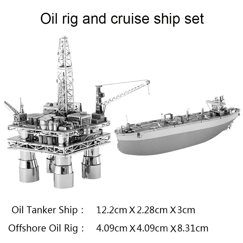 Ensemble de Puzzle 3D en métal, Locomotive américaine Uss Roosevelt, modèle de perçage d'huile, cadeau pour enfants, 14 + jeux de voyage, jouets de bricolage