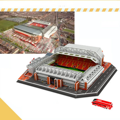 Un grand modèle de puzzle de stade en papier 3D pour les fans de football passionnés pour combattre à votre équipe à domicile