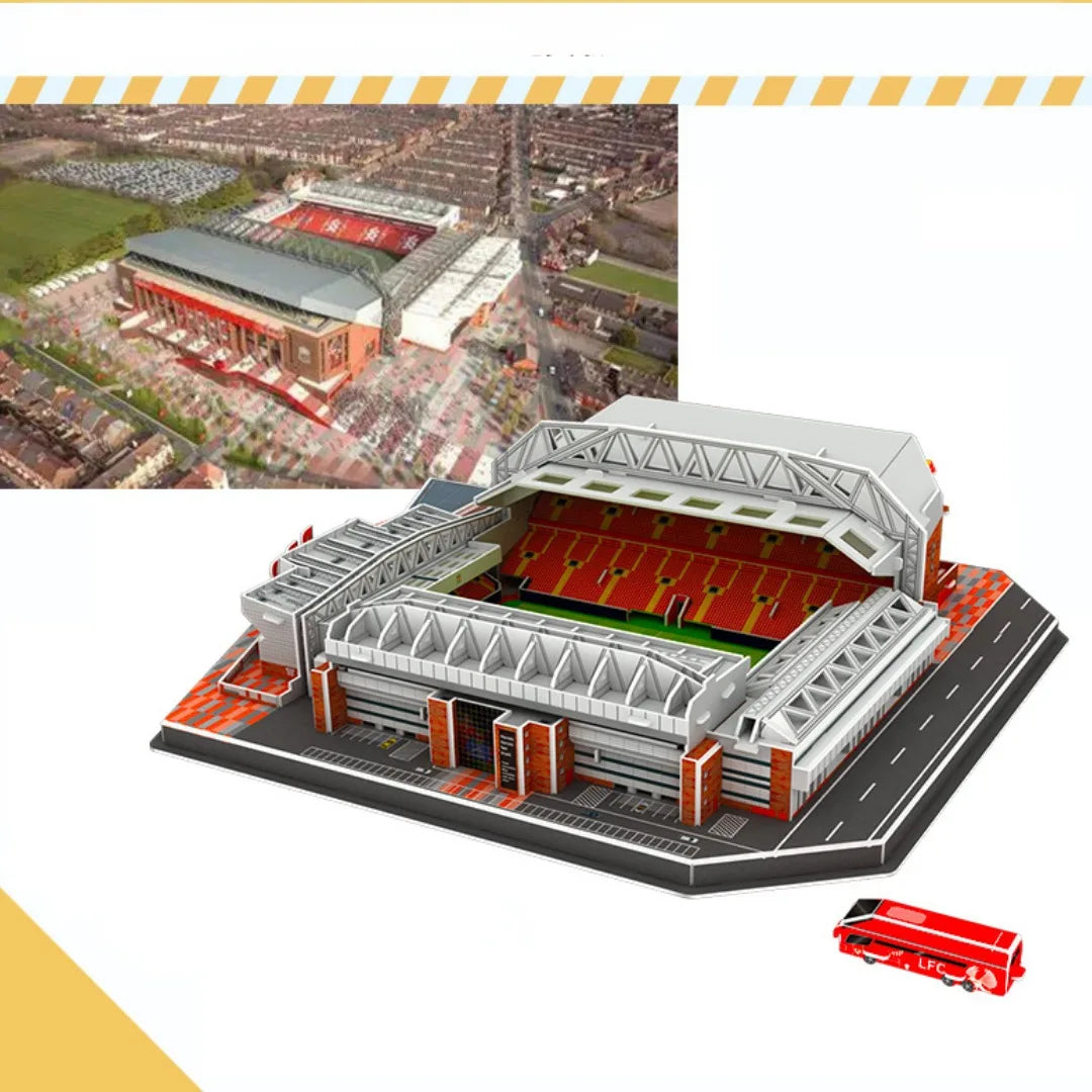 Un grand modèle de puzzle de stade en papier 3D pour les fans de football passionnés pour combattre à votre équipe à domicile