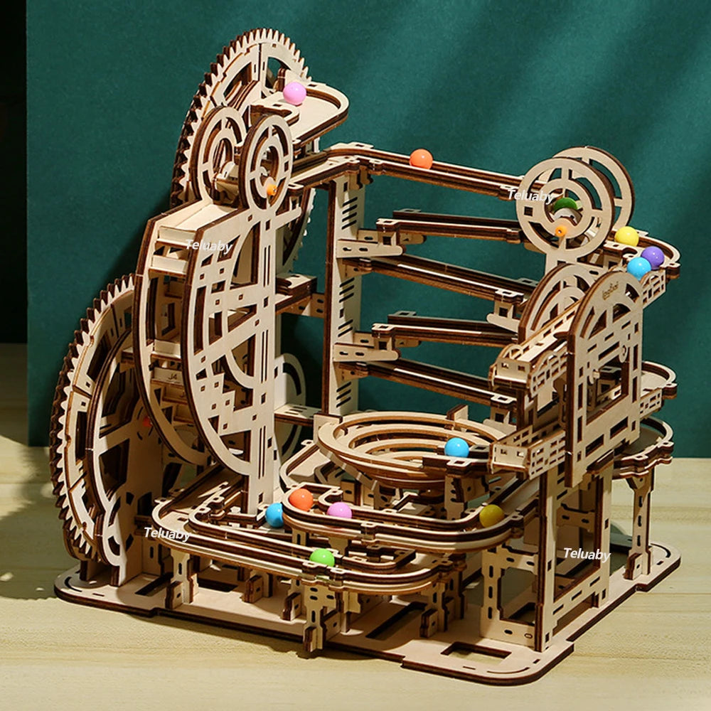 Puzzle 3d en bois et marbre, puzzle mécanique, jouet à assembler soi-même, jouets éducatifs à vapeur, Kits de construction de maquettes pour enfants et adultes, cadeau