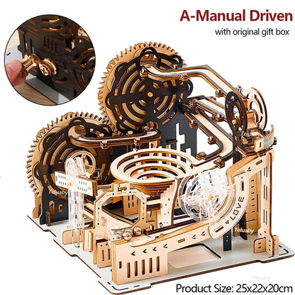 Puzzle 3D en bois, ensemble de course sur marbre, Kit de modèle de construction à assembler soi-même, moteur à vapeur, jouets éducatifs pour adultes et enfants, cadeaux d'anniversaire