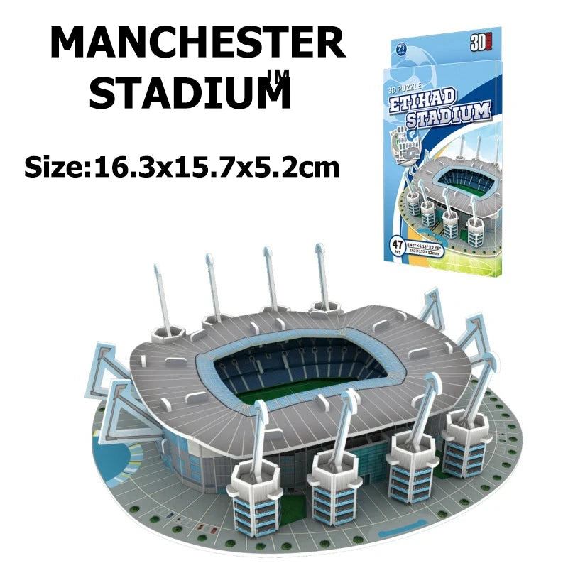 Jouets de Puzzle 3D pour enfants, simulation de terrain de Football, modèle de construction en papier, éducation précoce, capacité pratique, cadeaux pour fans de Football TMZ