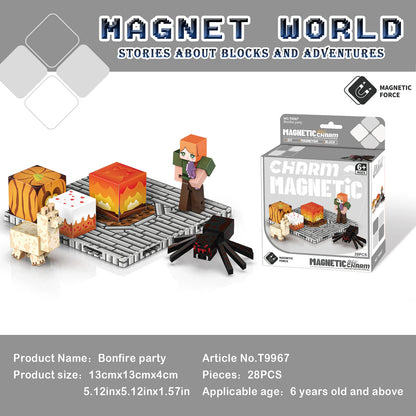 Bloc de construction magnétique