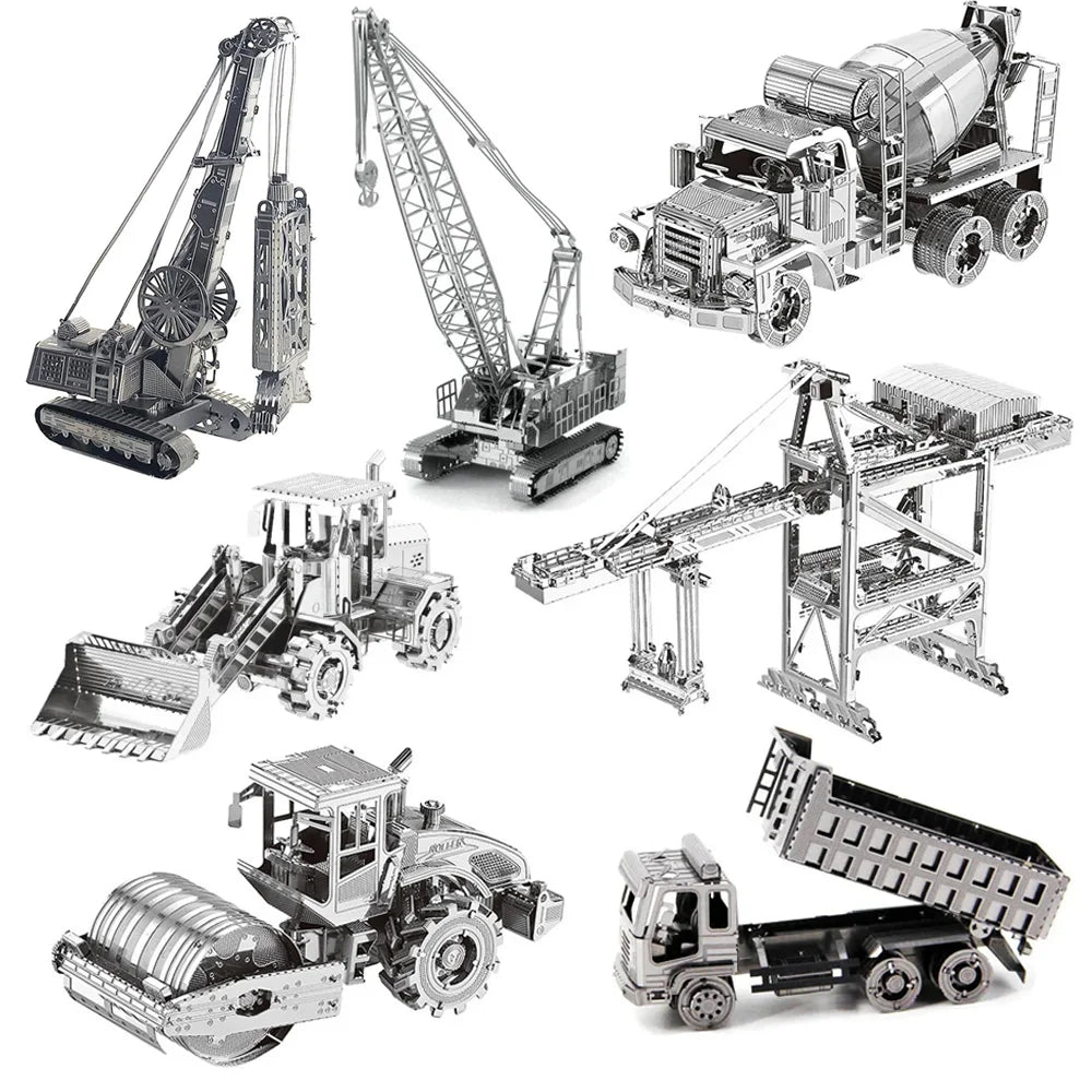 Puzzle 3D en métal, camion mélangeur, véhicule d'ingénierie, bricolage, modèle d'assemblage fait à la main, jouets pour adultes et enfants