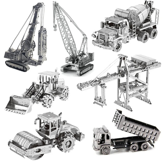 Puzzle 3D en métal, camion mélangeur, véhicule d'ingénierie, bricolage, modèle d'assemblage fait à la main, jouets pour adultes et enfants