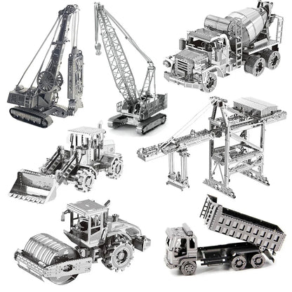 Puzzle 3D en métal, camion mélangeur, véhicule d'ingénierie, bricolage, modèle d'assemblage fait à la main, jouets pour adultes et enfants